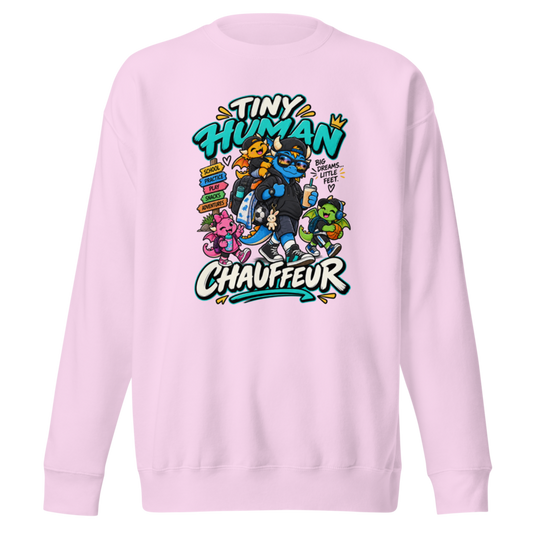 "Tiny Human Chauffeur" Dragon Dad Premium Sweatshirt — Lavender