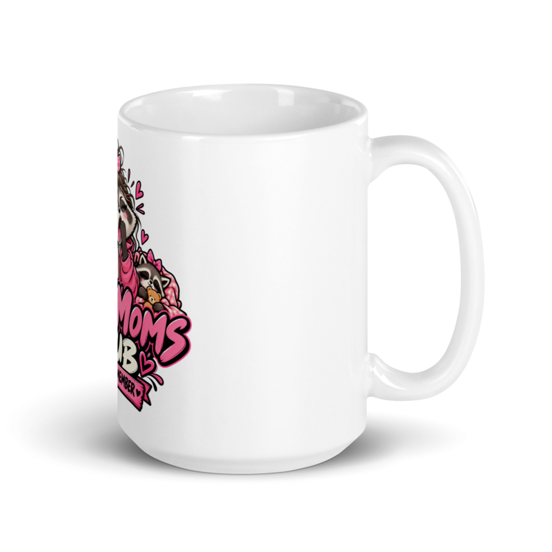 "Tired Moms Club" Raccoon Mug — 15 oz