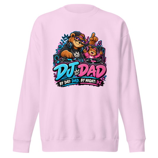 "DJ Dad" Bear Premium Sweatshirt — Lavender