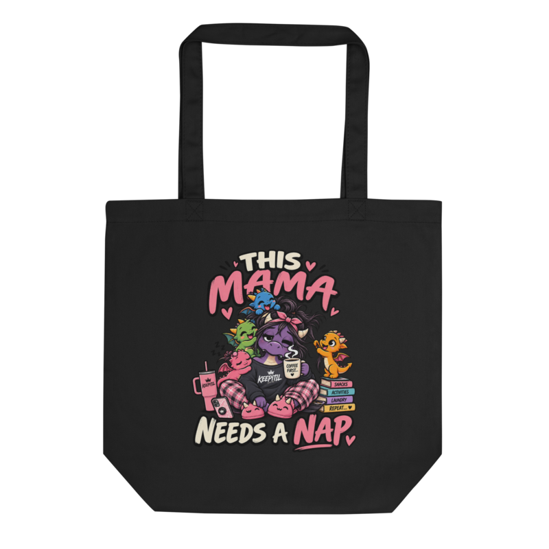 "This Mama Needs a Nap" Dragon Mom Tote Bag