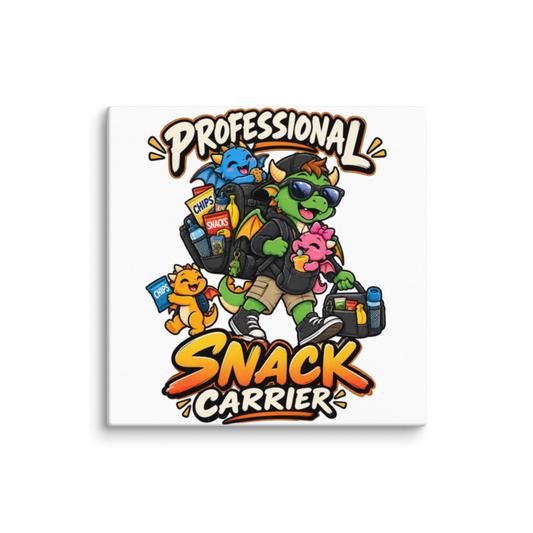 "Professional Snack Carrier" Dragon Dad Canvas Wall Print