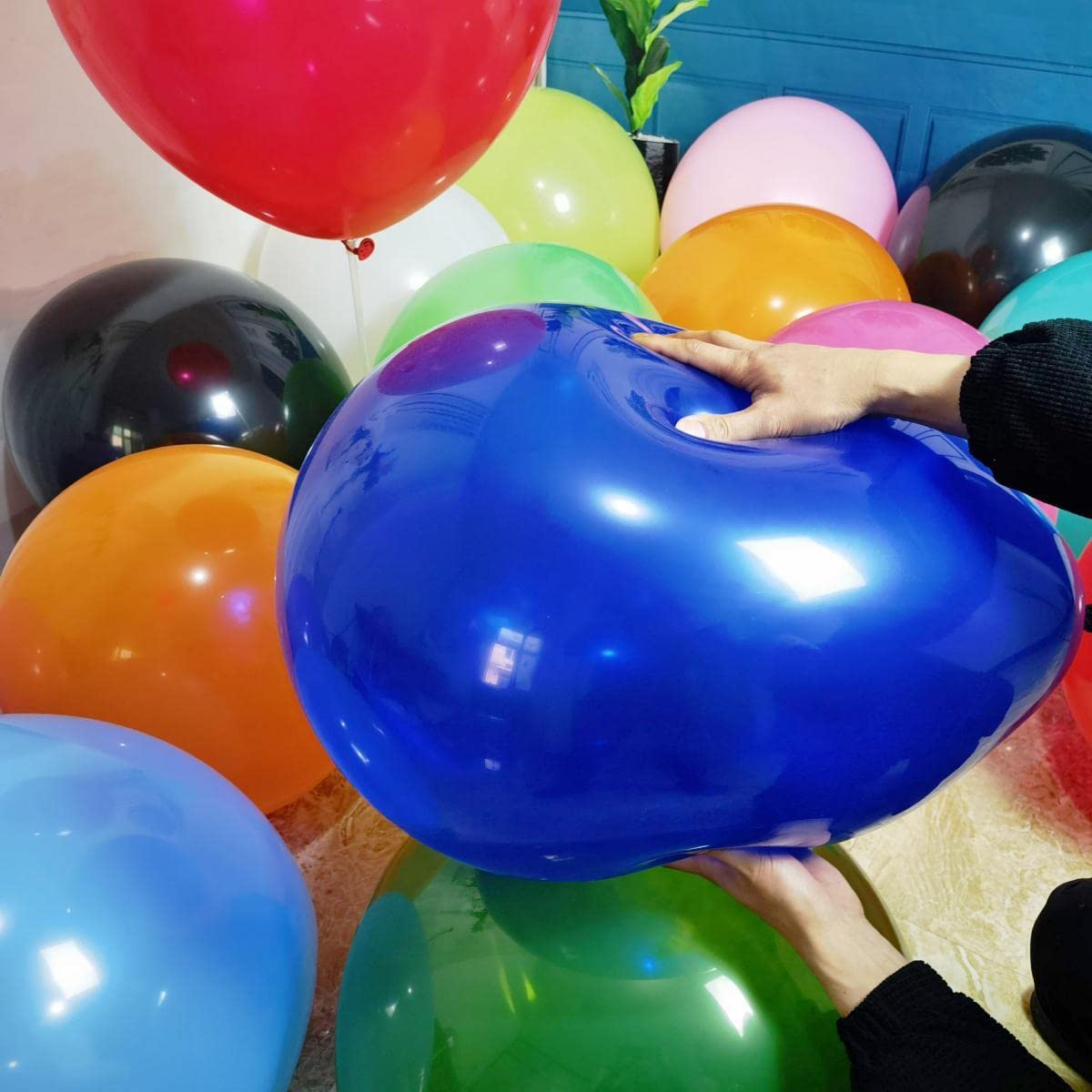 90 Pack 18 inch Balloons 15 Kinds Colors Latex Colorful Party Balloon Bulk for Various Party Events Decorations