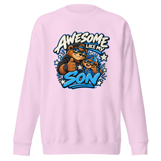 "Awesome Like My Son" Bear Premium Sweatshirt — Lavender