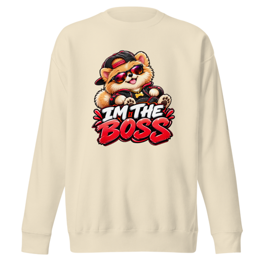 "I'm the Boss" Fluffy Puppy Premium Sweatshirt