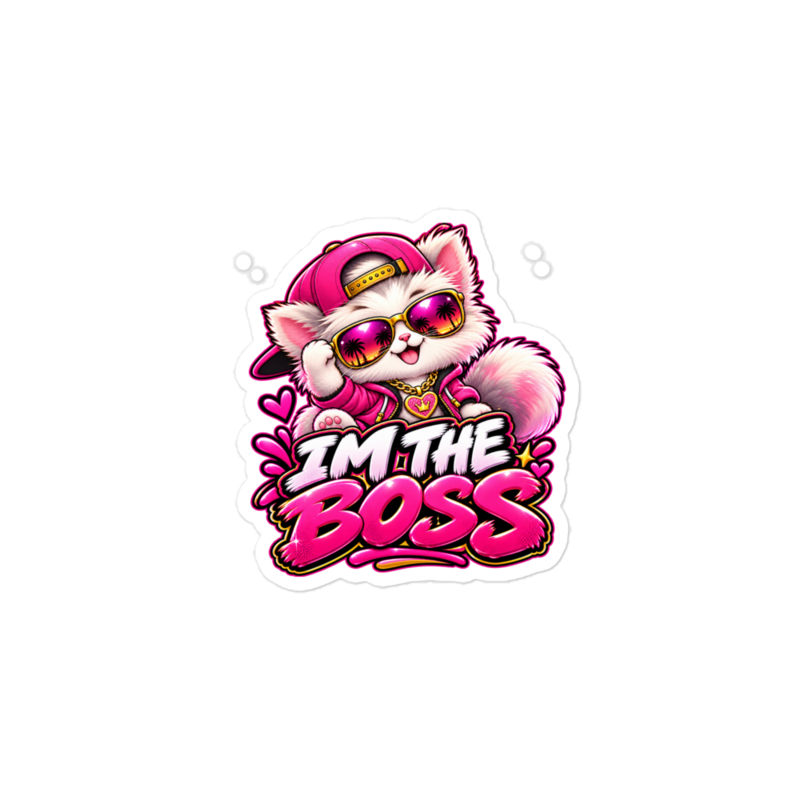 "I'm the Boss" Kitten Sticker