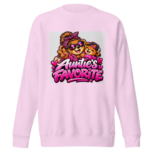 "Auntie's Favorite" Bear Duo Premium Sweatshirt — Lavender