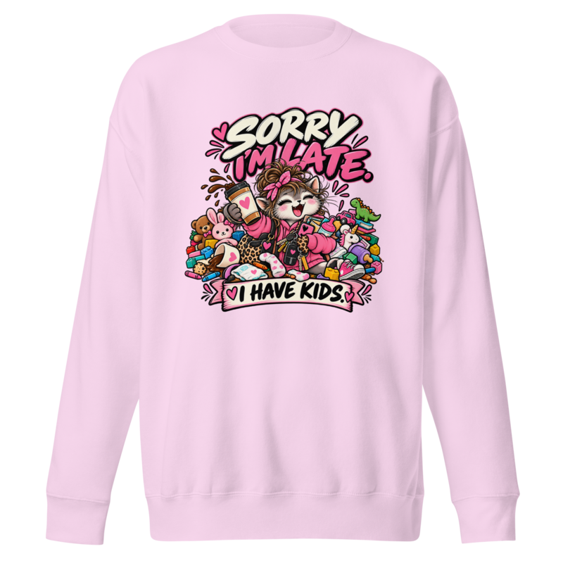 "Sorry I'm Late, I Have Kids" Premium Sweatshirt