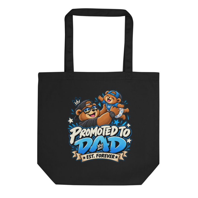 "Promoted to Dad" Bear Tote Bag