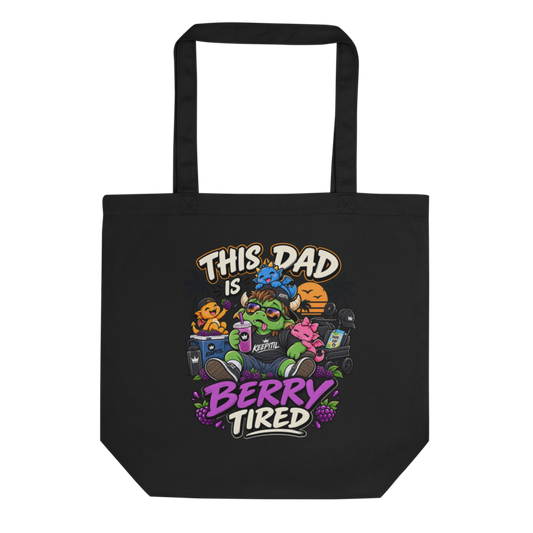 "This Dad Is Berry Tired" Dragon Dad Tote Bag