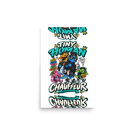 "Tiny Human Chauffeur" Dragon Dad Poster