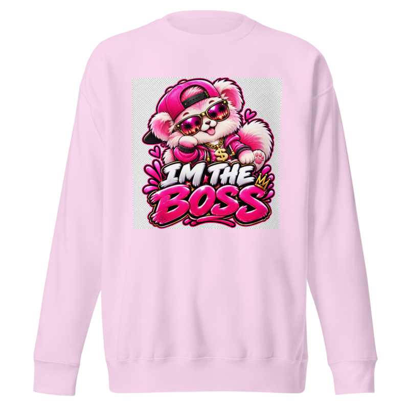 "I'm the Boss" Pink Puppy Premium Sweatshirt