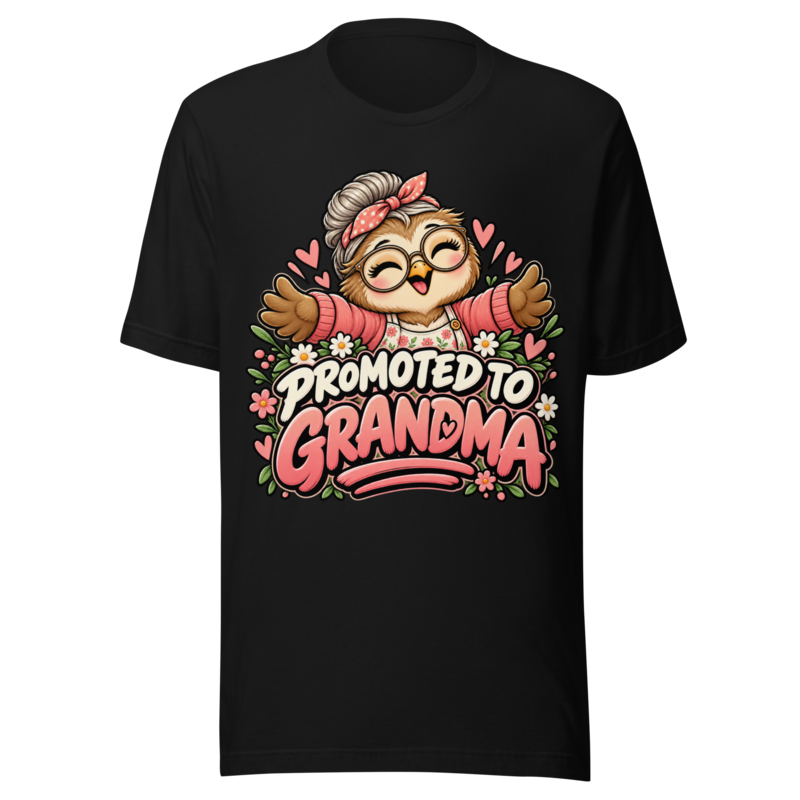 "Promoted to Grandma" Owl T-Shirt