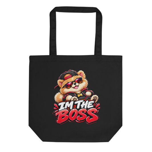 "I'm the Boss" Fluffy Puppy Tote Bag