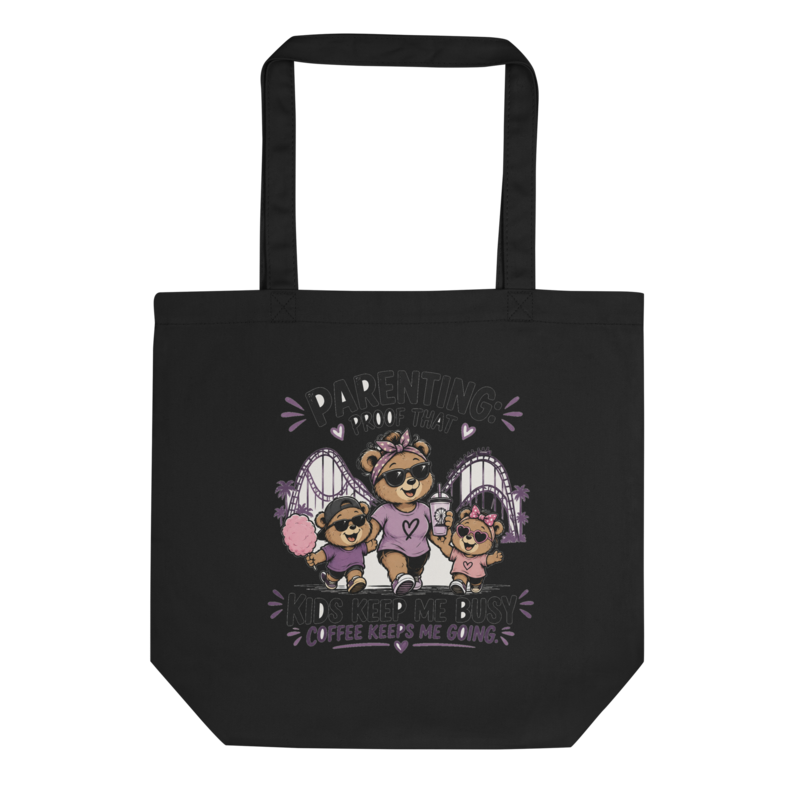 Parenting: Kids Keep Me Busy, Coffee Keeps Me Going Tote Bag