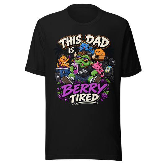 "This Dad Is Berry Tired" Dragon Dad T-Shirt