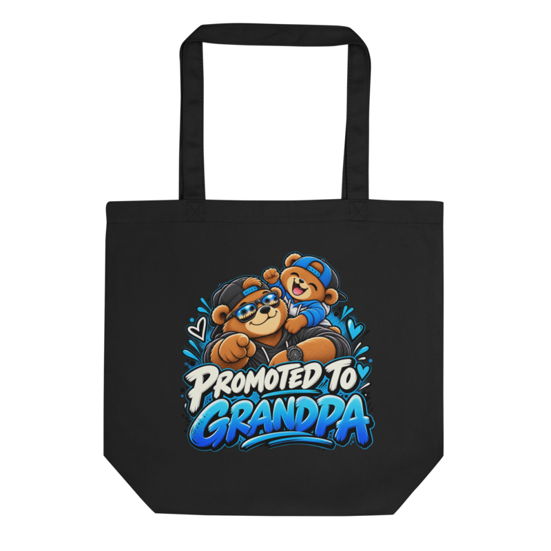 "Promoted to Grandpa" Bear Tote Bag