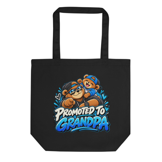"Promoted to Grandpa" Bear Tote Bag
