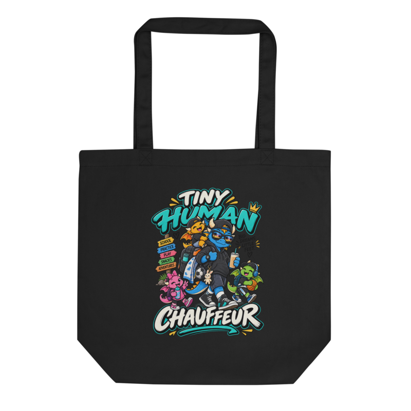 "Tiny Human Chauffeur" Dragon Dad Tote Bag