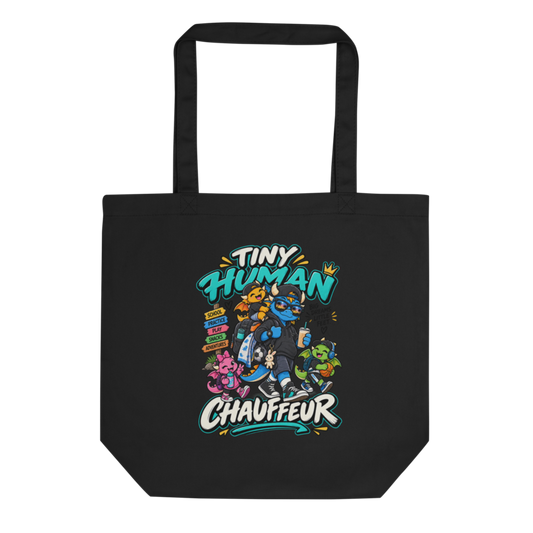 "Tiny Human Chauffeur" Dragon Dad Tote Bag