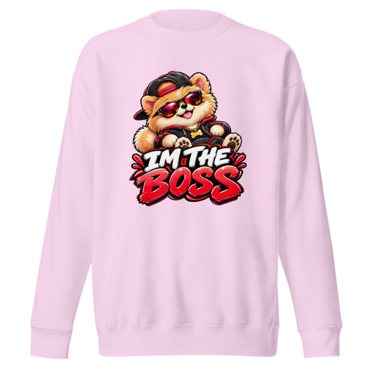 "I'm the Boss" Fluffy Puppy Premium Sweatshirt