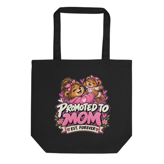 "Promoted to Mom" Bear Tote Bag