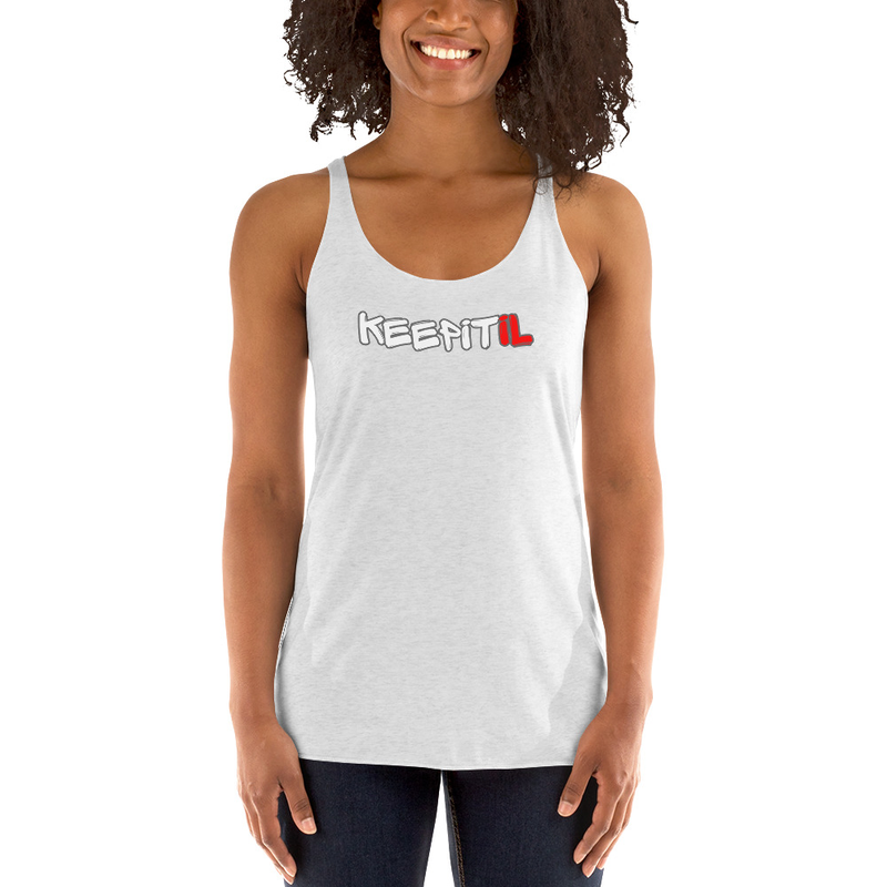 Women's Racerback Tank — Heather White