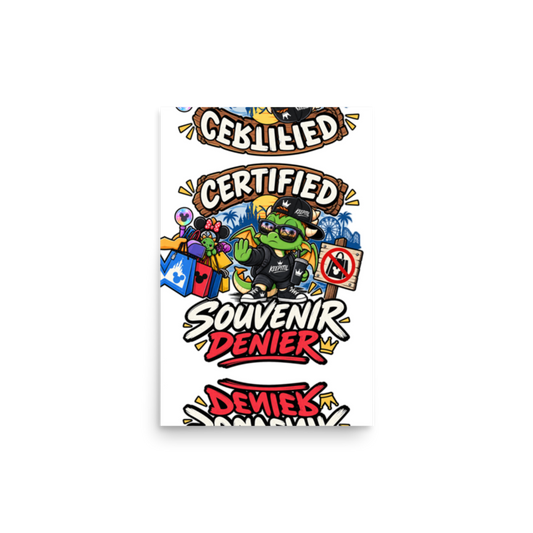 "Certified Souvenir Denier" Dragon Dad Poster