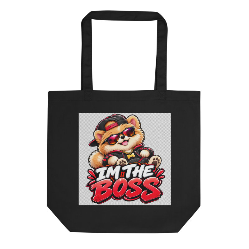 "I'm the Boss" Fluffy Puppy Tote Bag