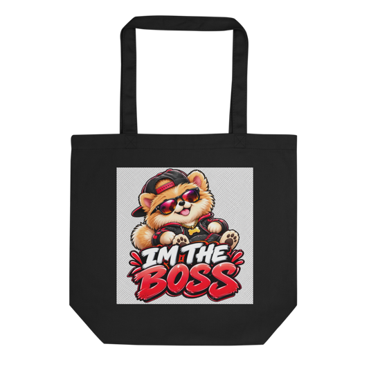 "I'm the Boss" Fluffy Puppy Tote Bag