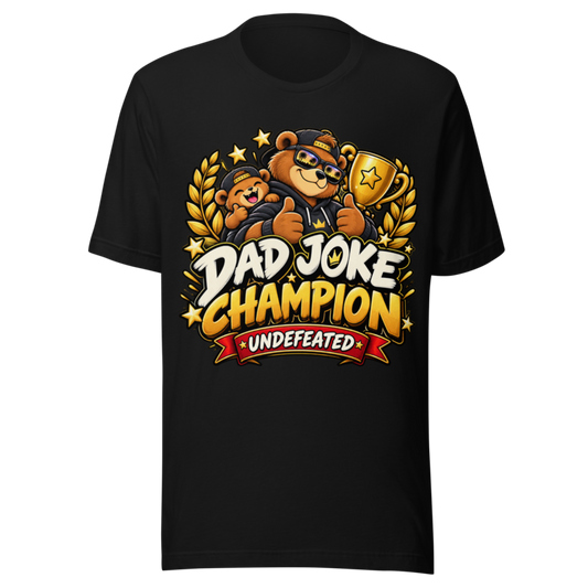 "Dad Joke Champion" Bear T-Shirt