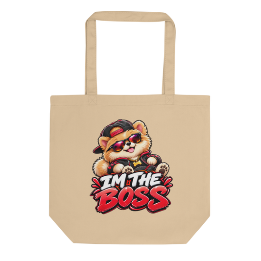 "I'm the Boss" Fluffy Puppy Tote Bag