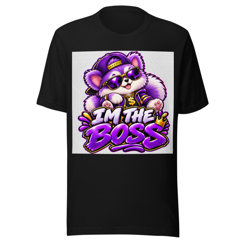 "I'm the Boss" Purple Puppy T-Shirt