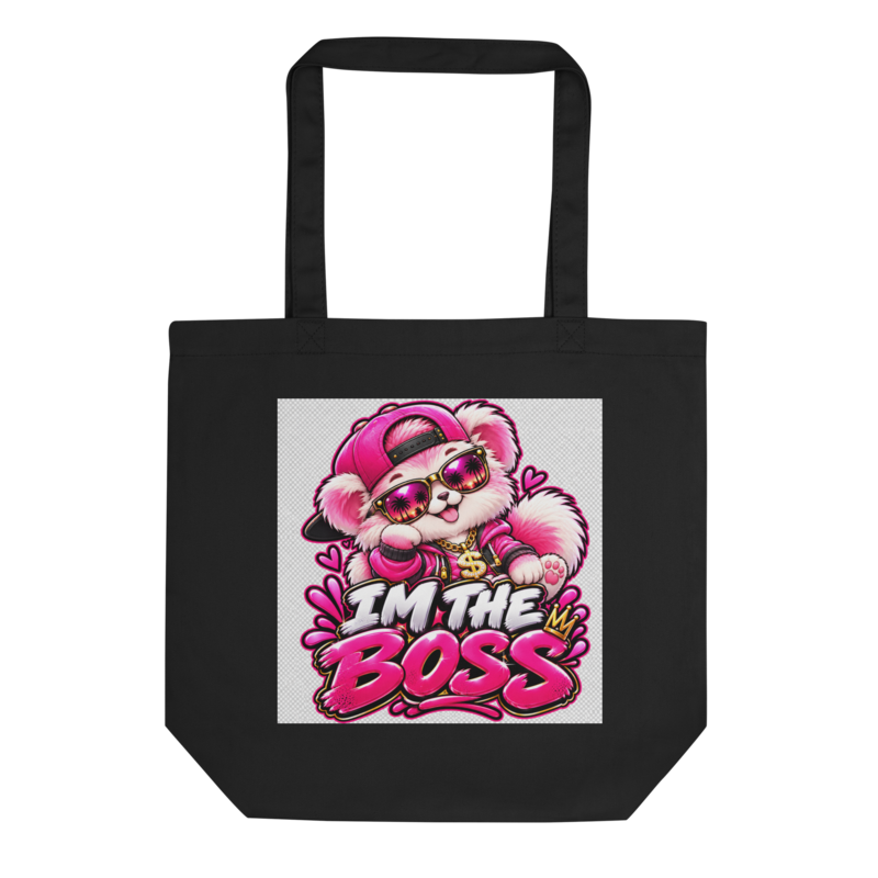 "I'm the Boss" Pink Puppy Tote Bag