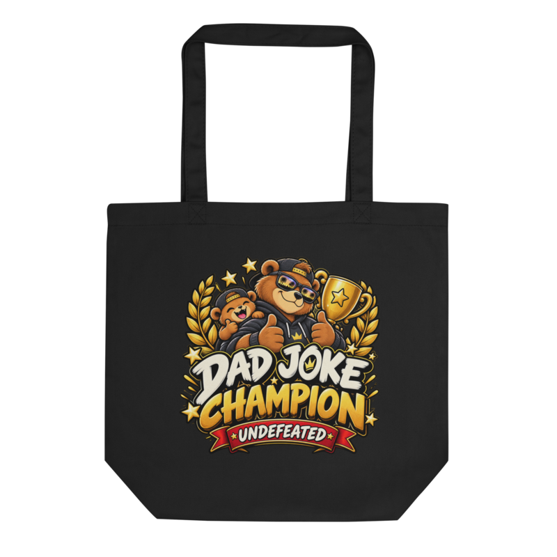 "Dad Joke Champion" Bear Tote Bag