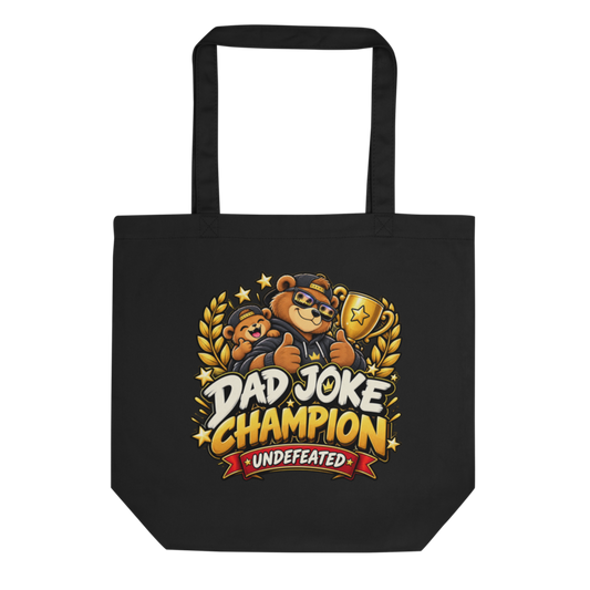 "Dad Joke Champion" Bear Tote Bag