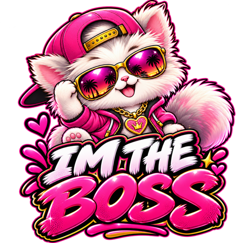 "I'm the Boss" Kitten — full design