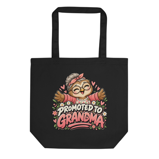 "Promoted to Grandma" Owl Tote Bag