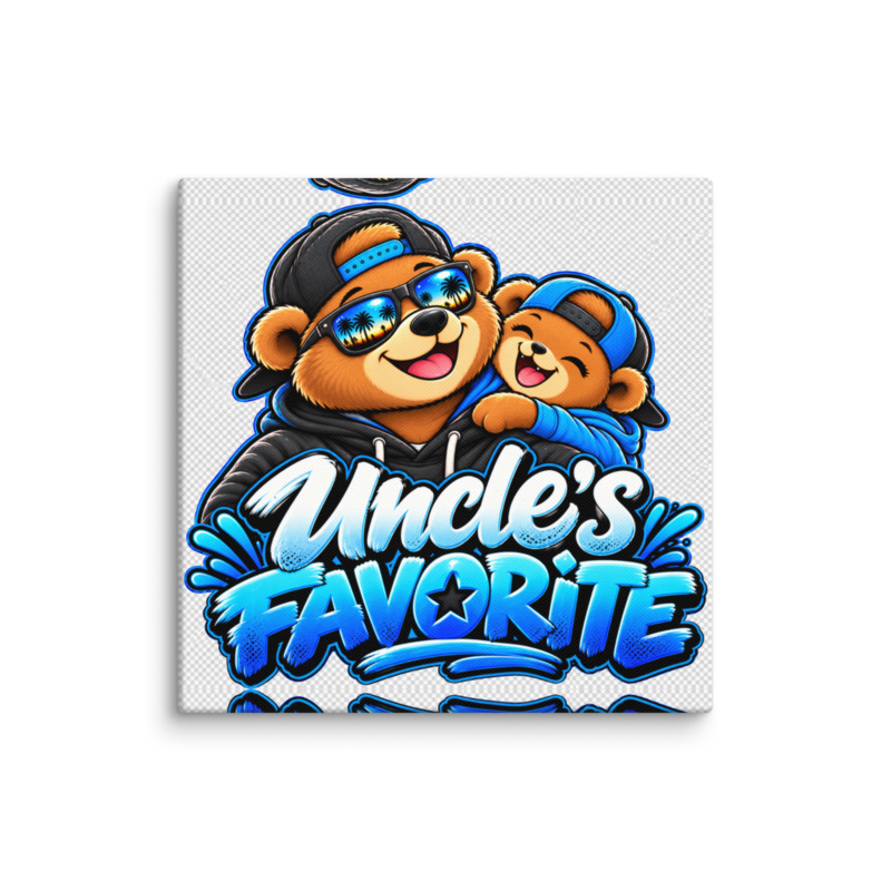 "Uncle's Favorite" Bear Duo Canvas Wall Print