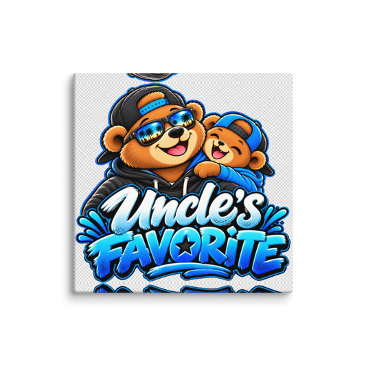 "Uncle's Favorite" Bear Duo Canvas Wall Print
